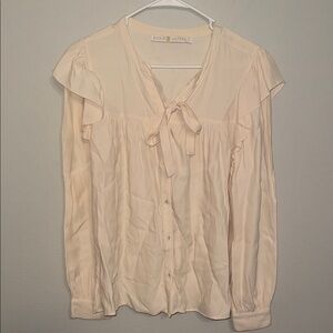 Marie Oliver Ivory Ruffle Blouse - small. C
